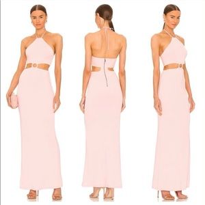 Alice and Olivia Marguerite Cutout Halter Dress